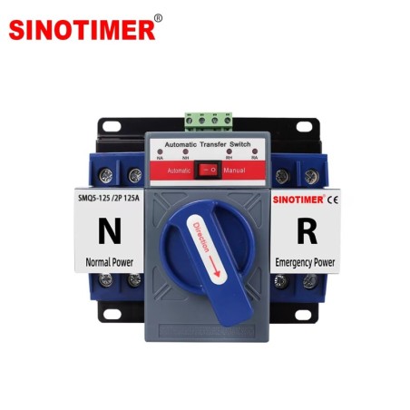 Comutator automat transfer SINOTIMER 125A 2P, ATS retea – generator, mod automat si manual